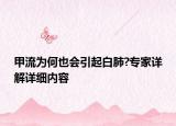 甲流為何也會(huì)引起白肺?專家詳解詳細(xì)內(nèi)容
