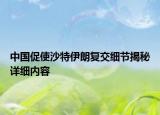 中國(guó)促使沙特伊朗復(fù)交細(xì)節(jié)揭秘詳細(xì)內(nèi)容