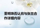 董明珠否認將與張?zhí)m合作詳細內(nèi)容