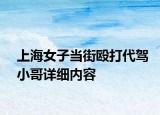 上海女子當(dāng)街毆打代駕小哥詳細(xì)內(nèi)容