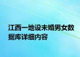 江西一地設未婚男女數(shù)據(jù)庫詳細內(nèi)容