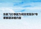 東航飛行事故為何非常復(fù)雜?專家解讀詳細內(nèi)容