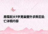 房屋起火9歲男童窗外求救后墜亡詳細內(nèi)容