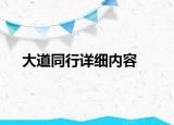 大道同行詳細內(nèi)容