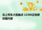 北上列車大批晚點(diǎn) 12306正搶修詳細(xì)內(nèi)容