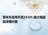 青年失業(yè)率升至19.6% 統(tǒng)計局回應詳細內容