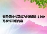 泰國(guó)保險(xiǎn)公司將為熊貓賠付1500萬(wàn)泰銖詳細(xì)內(nèi)容