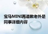 寶馬MINI再道歉老外是同事詳細(xì)內(nèi)容