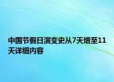 中國節(jié)假日演變史從7天增至11天詳細(xì)內(nèi)容