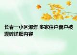 長(zhǎng)春一小區(qū)爆炸 多家住戶窗戶被震碎詳細(xì)內(nèi)容