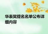 華表獎提名名單公布詳細內(nèi)容