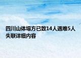 四川山體塌方已致14人遇難5人失聯(lián)詳細(xì)內(nèi)容