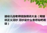 送幼兒園老師錦旗用語(yǔ)大全（網(wǎng)絡(luò)語(yǔ)正義薄紗 薄紗是什么意思貼吧用語(yǔ)）