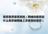 雷普雷普雷普游戲（網(wǎng)絡(luò)語雷普是什么意思梗網(wǎng)絡(luò)上求雷普的意思）