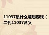 11037是什么意思游戲（二代11037含義