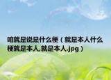 咱就是說是什么梗（就是本人什么梗就是本人,就是本人.jpg）
