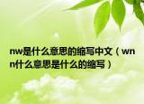 nw是什么意思的縮寫中文（wnn什么意思是什么的縮寫）