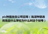 pic種豬改良公司官網(wǎng)（海淀種豬選育場(chǎng)是什么學(xué)校為什么叫這個(gè)綽號(hào)）