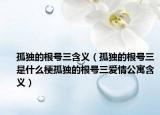 孤獨的根號三含義（孤獨的根號三是什么梗孤獨的根號三愛情公寓含義）