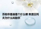 蘇勛宗是誰是個什么梗 勃涅日列夫為什么叫勛宗