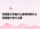 克萊登大學(xué)是什么意思諷刺什么 克萊登大學(xué)什么梗