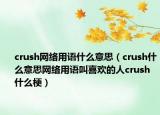 crush網絡用語什么意思（crush什么意思網絡用語叫喜歡的人crush什么梗）