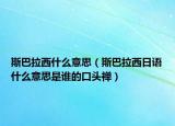 斯巴拉西什么意思（斯巴拉西日語什么意思是誰的口頭禪）