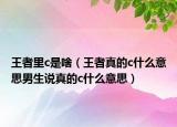 王者里c是啥（王者真的c什么意思男生說真的c什么意思）