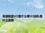 英雄聯(lián)盟t22是什么梗t22戰(zhàn)隊(duì)是什么意思