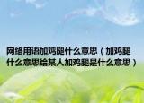 網(wǎng)絡(luò)用語(yǔ)加雞腿什么意思（加雞腿什么意思給某人加雞腿是什么意思）