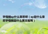 字母圈sp什么意思呀（sp是什么意思字母圈是什么英文縮寫）