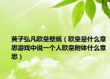 黃子弘凡歐皇壁紙（歐皇是什么意思游戲中說一個(gè)人歐皇附體什么意思）