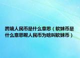 跨境人民幣是什么意思（軟妹幣是什么意思呢人民幣為啥叫軟妹幣）