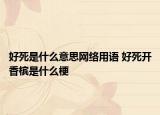 好死是什么意思網(wǎng)絡(luò)用語(yǔ) 好死開香檳是什么梗