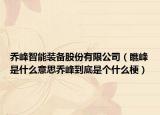 喬峰智能裝備股份有限公司（瞧峰是什么意思喬峰到底是個(gè)什么梗）
