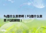 fq是什么意思?。‵Q是什么意思 FQ的解釋）