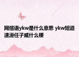 網(wǎng)絡(luò)語ykw是什么意思 ykw短道速滑任子威什么梗