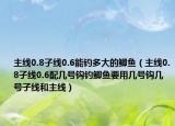主線0.8子線0.6能釣多大的鯽魚(yú)（主線0.8子線0.6配幾號(hào)鉤釣鯽魚(yú)要用幾號(hào)鉤幾號(hào)子線和主線）