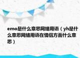 emo是什么意思網(wǎng)絡(luò)用語(yǔ)（yh是什么意思網(wǎng)絡(luò)用語(yǔ)在情侶方面什么意思）