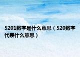 5201數(shù)字是什么意思（520數(shù)字代表什么意思）