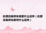 處理違章停車需要什么證件（處理違章停車要帶什么證件）
