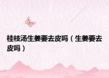 桂枝湯生姜要去皮嗎（生姜要去皮嗎）