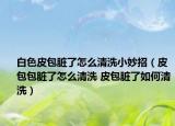 白色皮包臟了怎么清洗小妙招（皮包包臟了怎么清洗 皮包臟了如何清洗）
