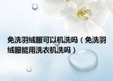 免洗羽絨服可以機(jī)洗嗎（免洗羽絨服能用洗衣機(jī)洗嗎）