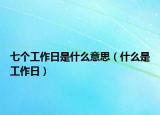 七個(gè)工作日是什么意思（什么是工作日）