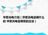 華星光電介紹（華星光電是做什么的 華星光電是哪里的企業(yè)）