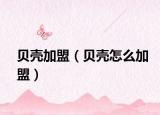 貝殼加盟（貝殼怎么加盟）