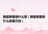 智能家居有什么用（智能家居有什么發(fā)展方向）
