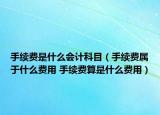 手續(xù)費(fèi)是什么會(huì)計(jì)科目（手續(xù)費(fèi)屬于什么費(fèi)用 手續(xù)費(fèi)算是什么費(fèi)用）
