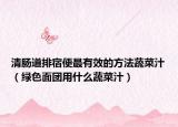 清腸道排宿便最有效的方法蔬菜汁（綠色面團用什么蔬菜汁）